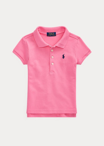 ラルフローレン 2-6X ガールズ/キッズ Polo Ralph Lauren Cotton Polo Shirt ポロシャツ 半袖 Baja Pink 女の子