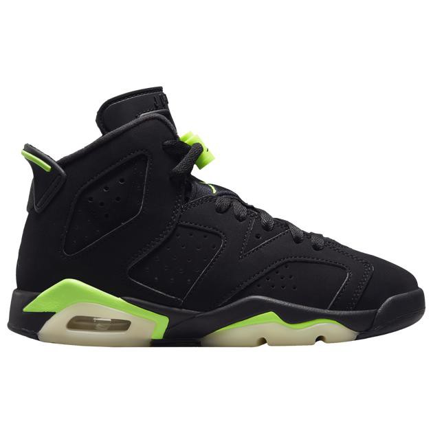 ジョーダン キッズ バッシュ Jordan Retro 6 GS - Black/Green/Black