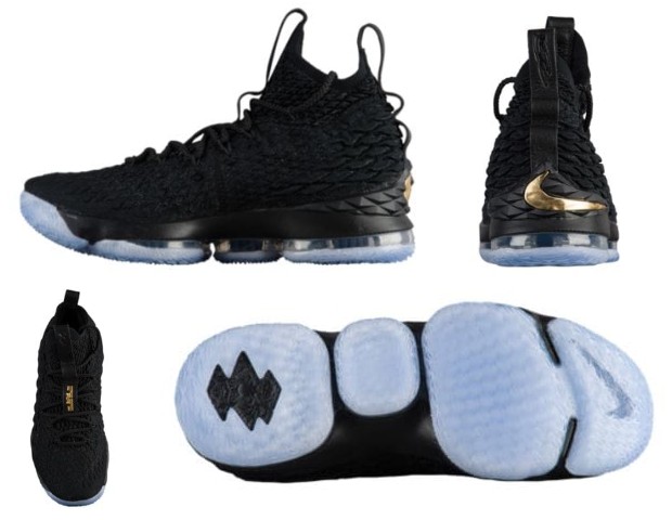 ナイキ メンズ レブロン１５ Nike Lebron 15 XV バッシュ Black/Metallic Gold_1
