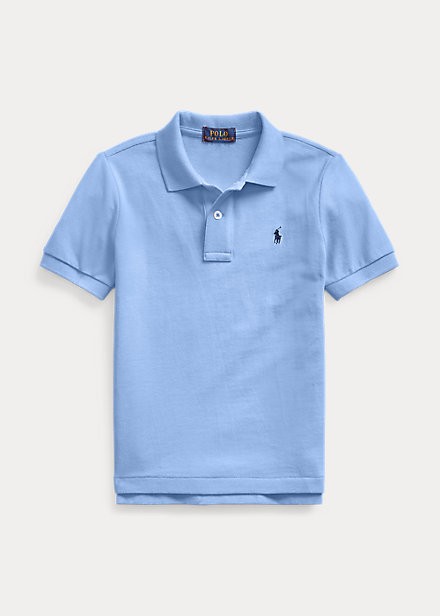 ラルフローレン 2T-7 ボーイズ/キッズ Polo Ralph Lauren Cotton Mesh Polo Shirt ポロシャツ 半袖 Harbor Island Blue 男の子