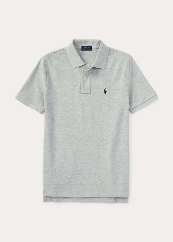 ラルフローレン 2T-7 ボーイズ/キッズ Polo Ralph Lauren Cotton Mesh Polo Shirt ポロシャツ 半袖 Light Gray 男の子