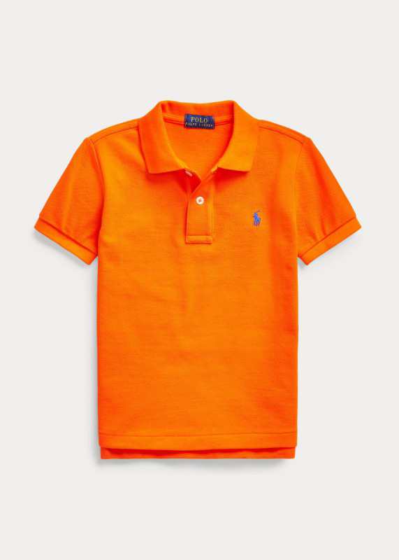 ラルフローレン 2T-7 ボーイズ/キッズ Polo Ralph Lauren Cotton Mesh Polo Shirt ポロシャツ 半袖 Sailing Orange 男の子