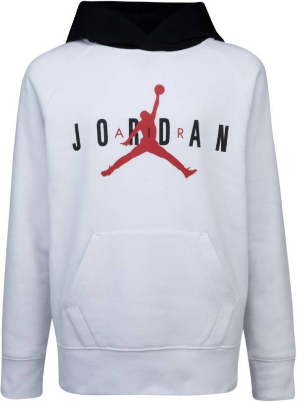 ジョーダン ボーイズ/キッズ パーカー Jordan Sueded Fleece Colorblock Hoodie フーディー WHITE