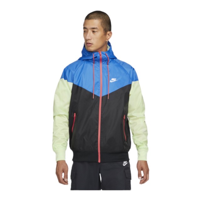 ナイキ メンズ ウィンドブレーカー Nike Woven Windrunner Hooded Jacket - Black/Blue