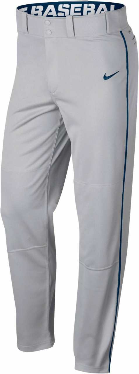 ナイキ メンズ ベースボールパンツ Nike Swoosh Piped Dri-FIT Baseball Pants 野球 GREY/NAVY