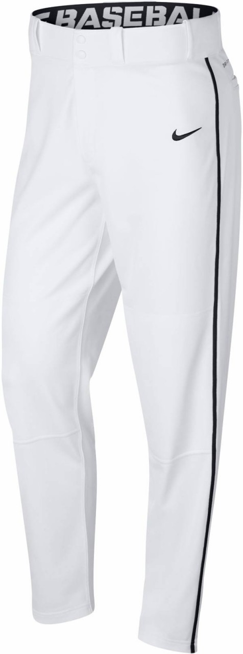 ナイキ メンズ ベースボールパンツ Nike Swoosh Piped Dri-FIT Baseball Pants 野球 WHITE/BLACK