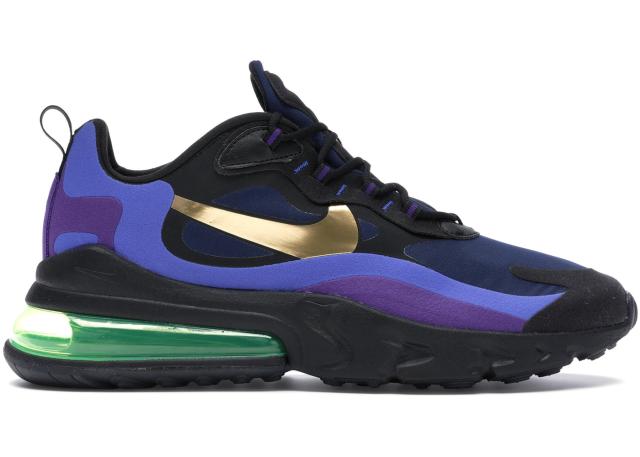 ナイキ メンズ エアマックス２７０ NIKE AIR MAX 270 REACT CASUAL SHOES スニーカー Black/University Gold/Deep  Blue