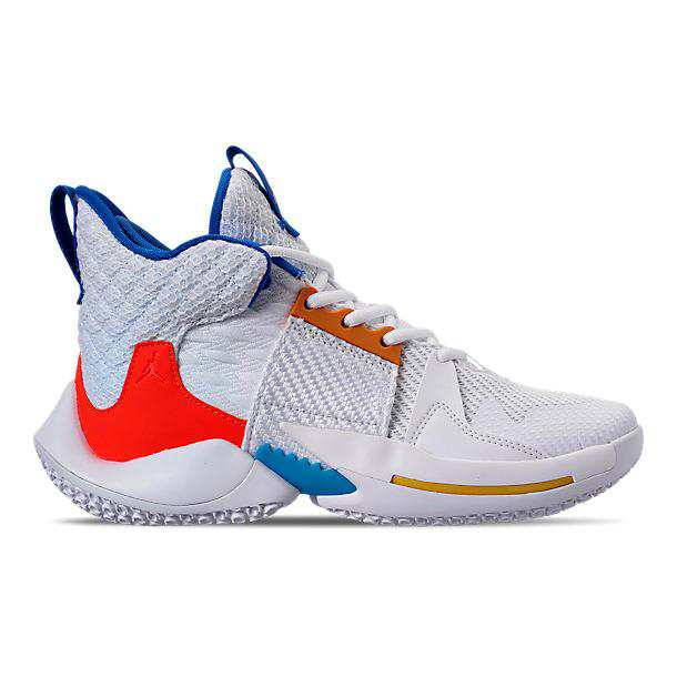 ジョーダン キッズ/レディース ホワイノット Jordan Why Not Zer0.2 GS バッシュ ミニバス White/Total Crimson/Tidal Blueの通販は 28,195円