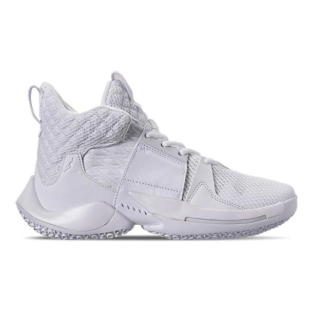 ジョーダン キッズ/レディース ホワイノット Jordan Why Not Zer0.2 GS "Triple White" バッシュ White/White/Metallic Gold ミニバス