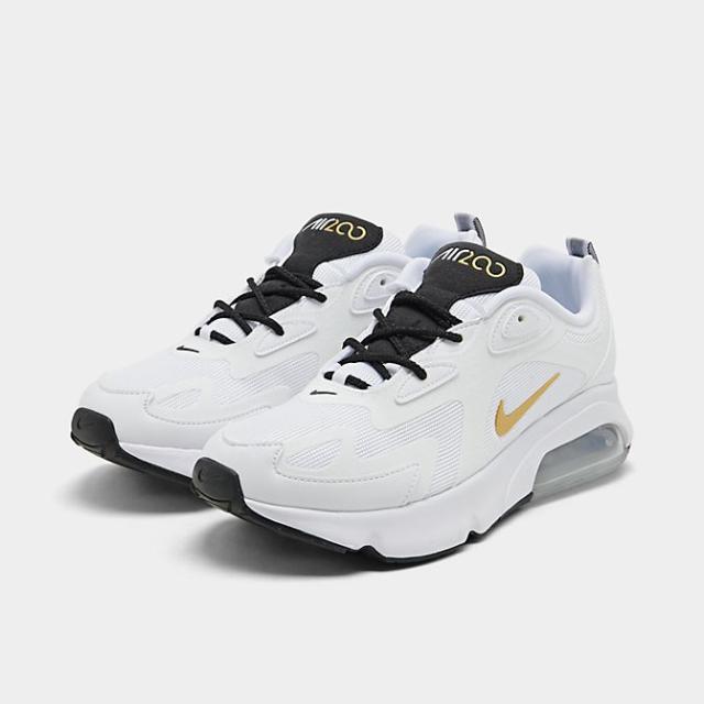 ナイキ メンズ Nike Air Max 200 エアマックス２００ スニーカー White/Metallic Gold/Black_1