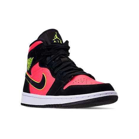 ジョーダン レディース Air Jordan 1 Mid SE (W) バッシュ スニーカー Black/Volight/Hot Punch/White