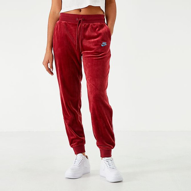 ナイキ レディース ベロア ジョガーパンツ Nike Sportswear Velour Heritage Jogger Pants - Team Red/University Blue