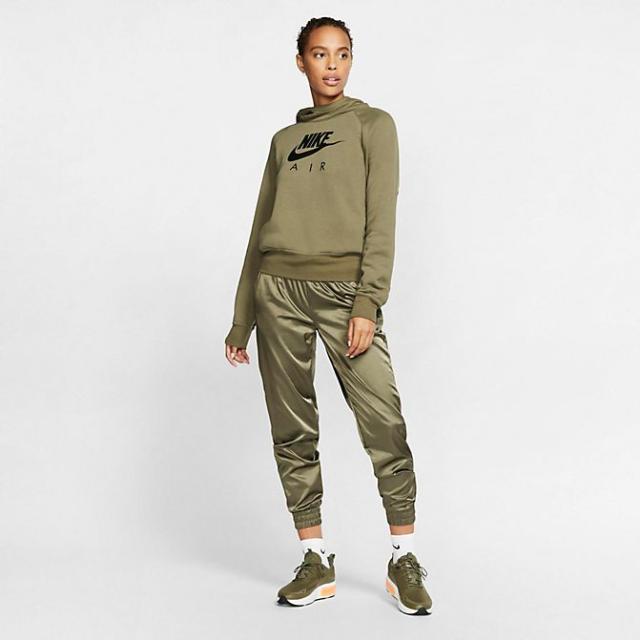 ナイキ レディース Nike Air Hoodie パーカー Medium Olive/Black_2
