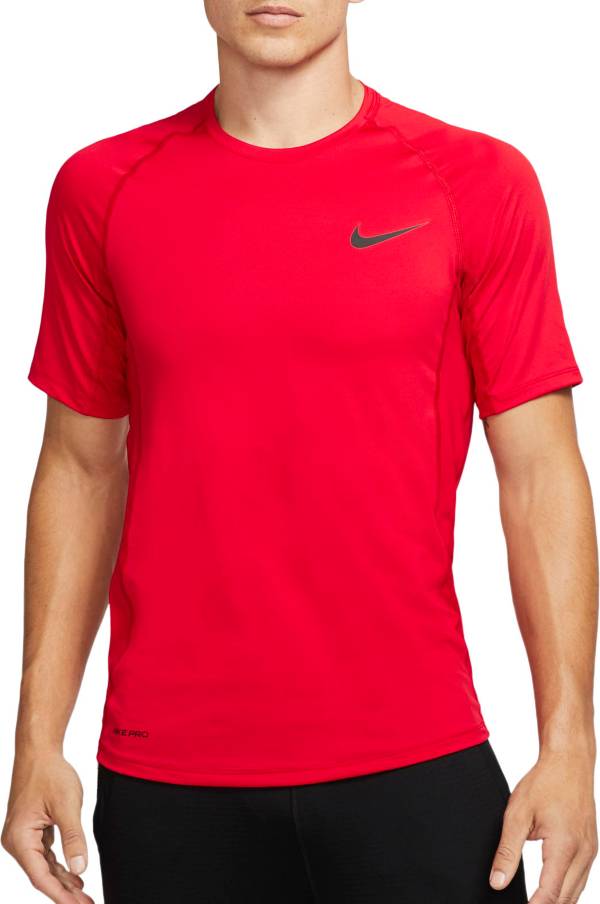 ナイキ メンズ Nike Men's Pro Slim T-Shirt 半袖 UNIVERSITY RED/BLACK