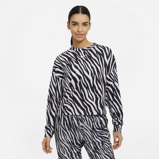 ナイキ レディース スウェットシャツ Nike Icon Clash Fleece Crew AOP - Purple Chalk/White