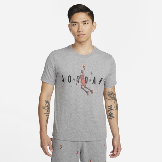 ジョーダン メンズ Tシャツ 半袖 Jordan Brand Holiday Short Sleeve Graphic Crew - Grey/Black