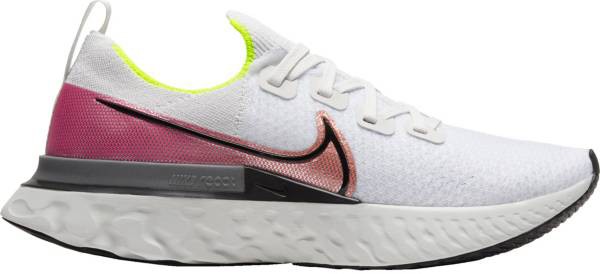 ナイキ メンズ スニーカー Nike React Infinity Run Flyknit ランニングシューズ Platinum Tint/Pink  Blast/Total O ange スニーカー