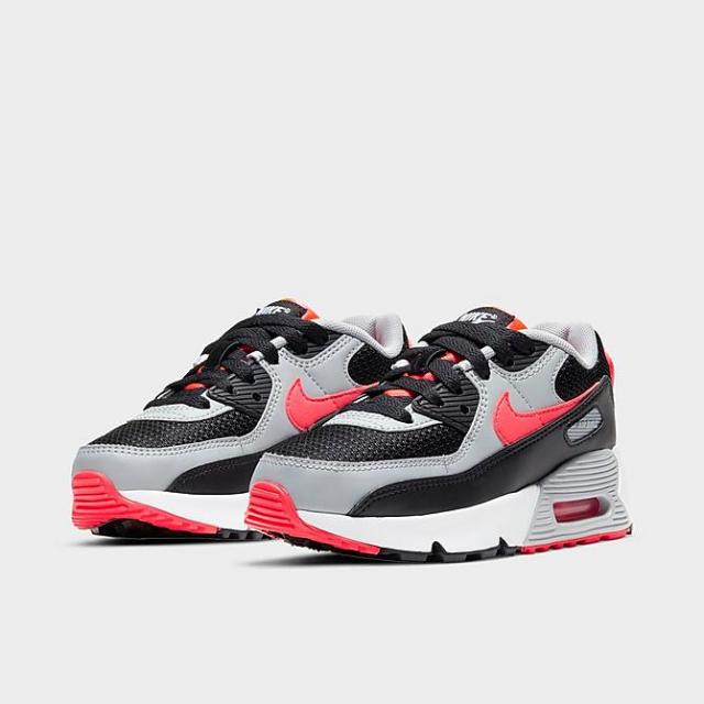ナイキ キッズ/ジュニア エアマックス９０ Nike Air Max 90 PS スニーカー Black/Radiant Red/White/Wolf Grey_1