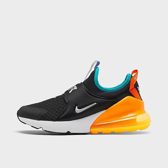 ナイキ キッズ/レディース エアマックス２７０ Nike Air Max 270 スニーカー Black/Metallic Silver/Laser Orange