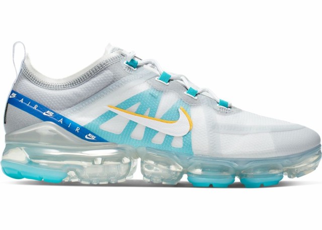 ナイキ メンズ エアベイパーマックス２０１９ Nike Air VaporMax 2019 スニーカー WHITE/WHITE-UNIVERSITY GOLD-WOLF GREY