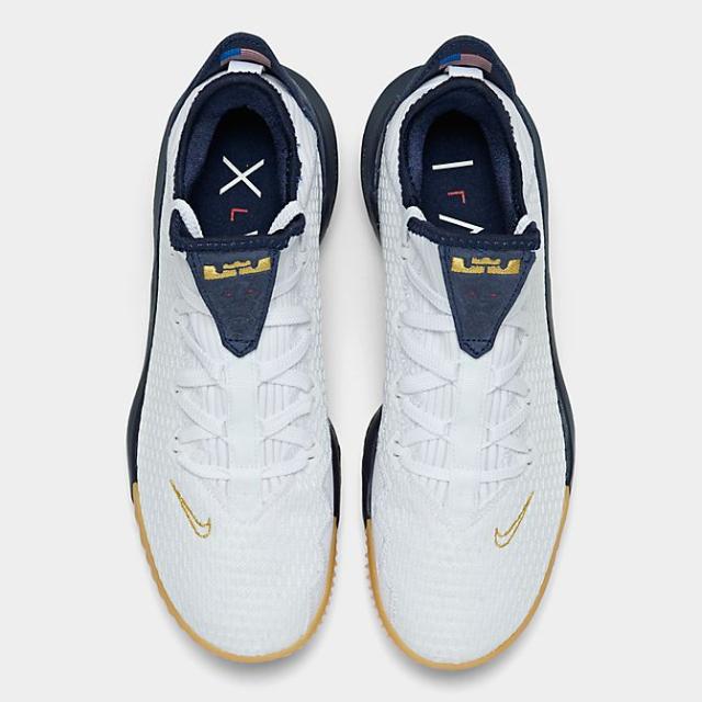 ナイキ メンズ レブロン１６ロー Nike Lebron 16 Low "Olympic" バッシュ White/llic Gold/Midnight Navy