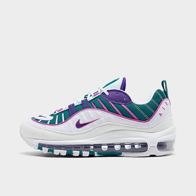 ナイキ レディース エアマックス９８ Nike Air Max 98 スニーカー Bright Spruce/Voltage Purple/White 箱なし