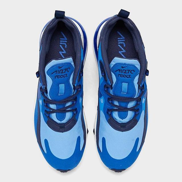 ナイキ メンズ エアマックス２７０ Nike Air Max 270 React スニーカー Pacific Blue/University Blue/Blackened Blue ナイキ メンズ エアマックス270 Nike Air Max 270 React スニーカー