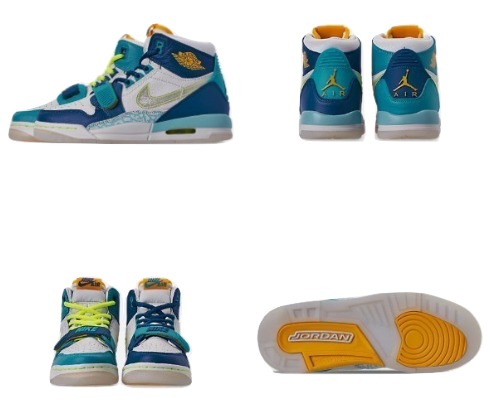 エアジョーダン レガシー キッズ/レディース Air Jordan Legacy 312 GS スニーカー Blue Lagoon/Clear/Team Royal_1