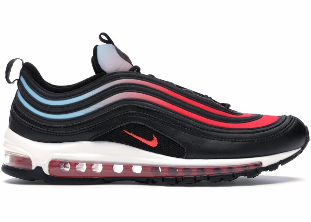 ナイキ メンズ エアマックス９７ Nike Air Max 97 Black Ember Glow Red スニーカー BLACK/EMBER GLOW-WHITE-BLUE FURY