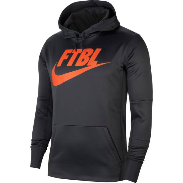 ナイキ メンズ Nike Men's Therma Football Hoodie パーカー ANTHRACITE/ORANGE フーディー プルオーバー