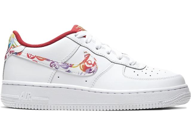 ナイキ キッズ/レディース エアフォース１ Nike Air Force 1 スニーカー White/Metallic Gold/Multi