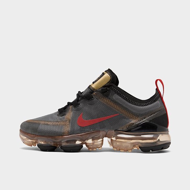 ナイキ レディース NIKE AIR VAPORMAX 2019 ランニングシューズ Black/Metallic Gold/University Red ベイパーマックス