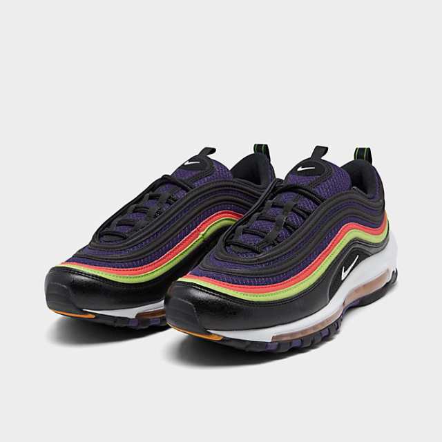 NIKE AIR MAX 97 CASUAL SHOES Black White Court Purple Kumquat au PAY