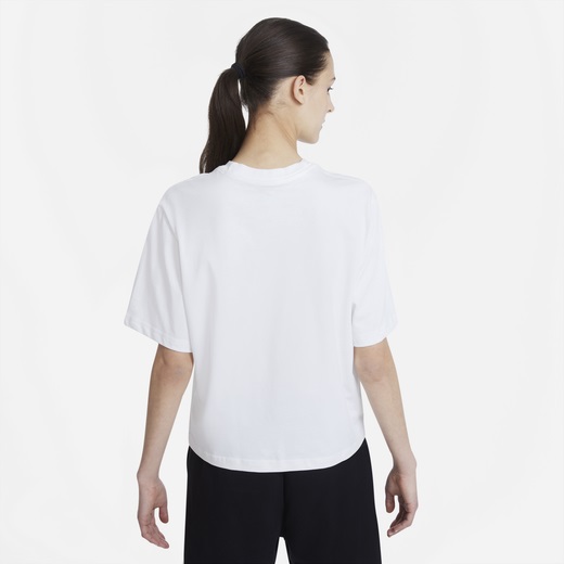 ナイキ レディース Tシャツ 半袖 Nike NSW Boxy T-Shirt - White/Black おしゃれ ブランド ウィメンズ_1