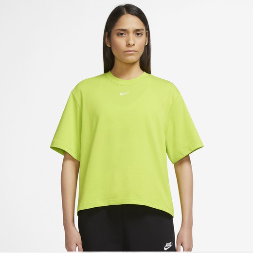 ナイキ レディース Tシャツ 半袖 Nike NSW Boxy T-Shirt - Atomic Green/White おしゃれ ブランド ウィメンズ