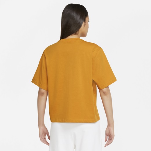 ナイキ レディース Tシャツ 半袖 Nike NSW Boxy T-Shirt - Beige/White