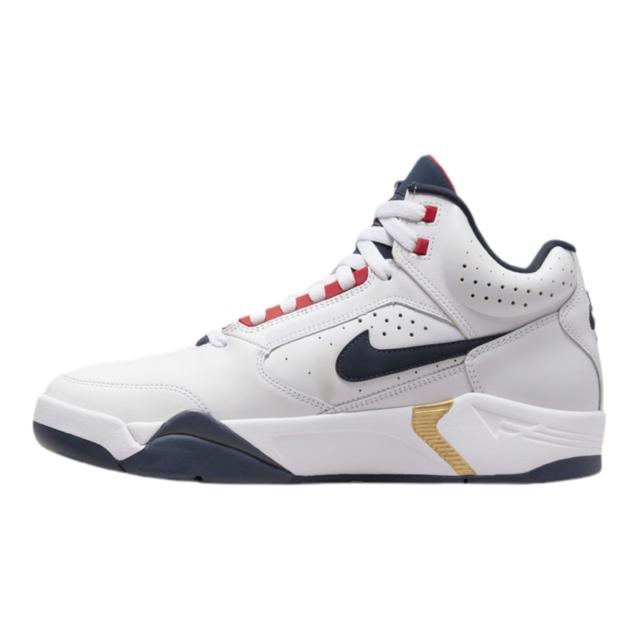 ナイキ メンズ スニーカー Nike Air Flight Lite Mid - White/Midnight Navy/University Red_1