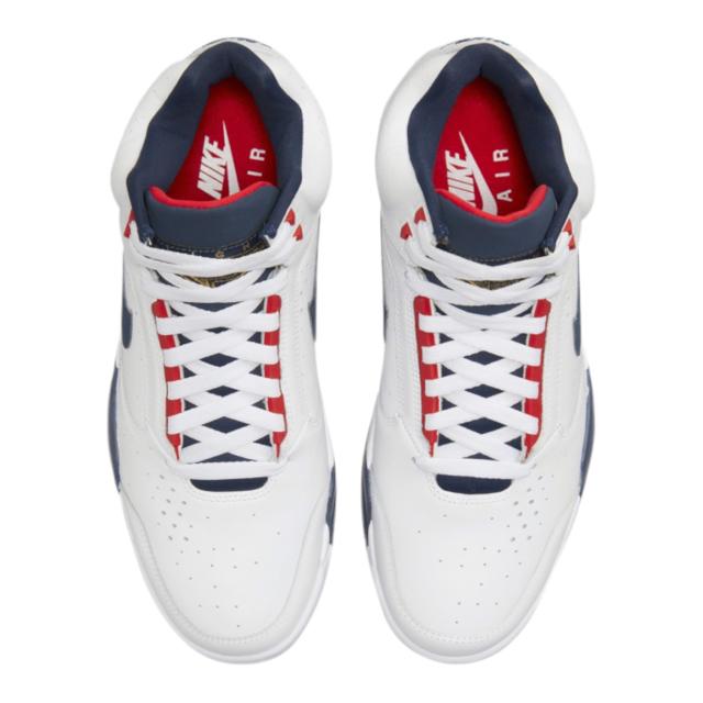 ナイキ メンズ スニーカー Nike Air Flight Lite Mid - White/Midnight Navy/University Red_3