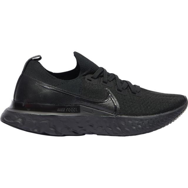 ナイキ メンズ スニーカー Nike React Infinity Run Flyknit ランニングシューズ Black/Black/Black