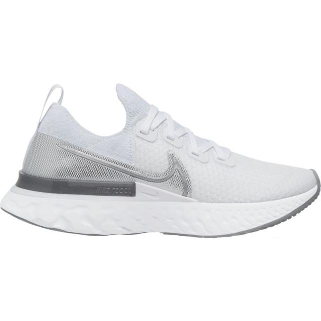 ナイキ レディース リアクト インフィニティ Nike React Infinity Run Flyknit ランニングシューズ True White/llic Silver/White