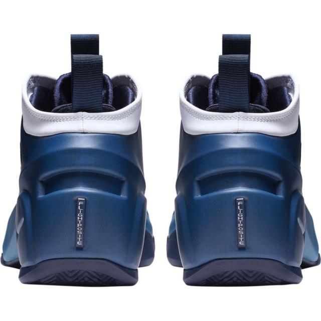 ナイキ メンズ フォームポジット２ Nike Air Flightposite 2 バッシュ White/Midnight Navy/Blue Gaze_2