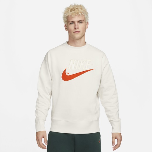 ナイキ メンズ スウェットシャツ Nike Trend Fleece Crew - Beige/White/Red