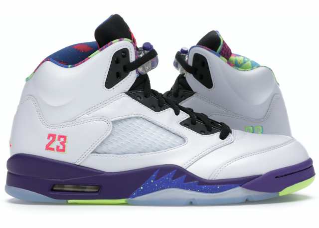 ジョーダン レトロ５ メンズ Jordan Retro 5 スニーカー White/Ghost Green/Court Purple