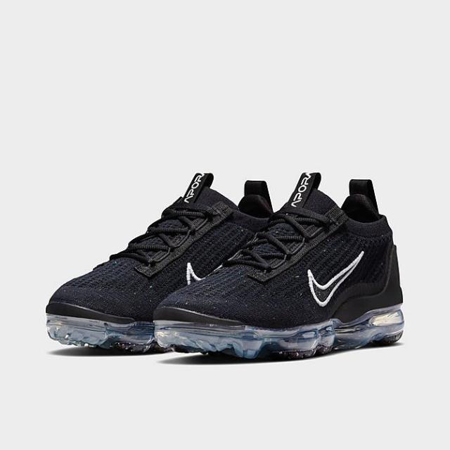 ナイキ レディース スニーカー Women's Nike Air Vapormax 2021 Flyknit Running Shoes - Black/White/Metallic Silver