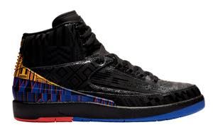 ジョーダン キッズ/レディース レトロ２ Air Jordan 2 GS “BHM” バッシュ Black/llic Gold/Hyper Cobalt