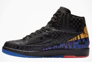 ジョーダン キッズ/レディース レトロ２ Air Jordan 2 GS “BHM” バッシュ Black/llic Gold/Hyper Cobalt