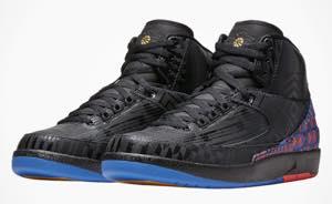 ジョーダン キッズ/レディース レトロ２ Air Jordan 2 GS “BHM” バッシュ Black/llic Gold/Hyper Cobalt