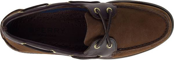 スペリートップサイダー メンズ ボートシューズ Sperry Men's Authentic Original Leather Boat Shoes - Brown_3