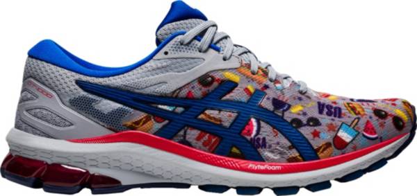 アシックス メンズ ランニングシューズ ASICS Men's GT-1000 10 Running Shoes - Grey/Blue
