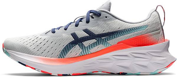 アシックス メンズ ランニングシューズ Asics Men's Novablast 2 Running Shoes - Grey/Blue_2